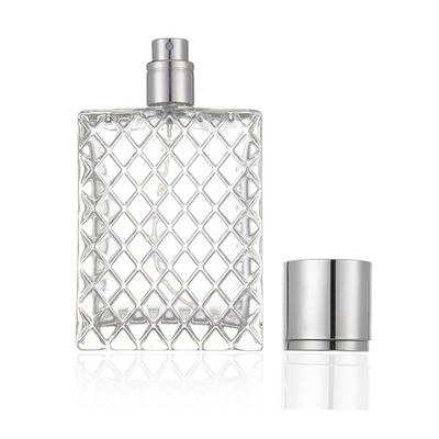 Enslz 100ml 3.4 oz Refillable Spray Perfume Bottles large cosmetic Fine Mist Atomizer Empty Portabe Clear Glass Essential Oil Container for Travel