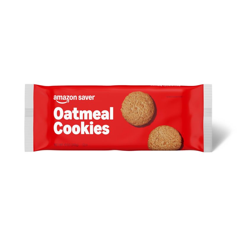 Amazon Saver, Crispy Oatmeal Cookies, 12 ounce Previously Happy Belly, Packaging May Vary