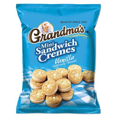 Mini Vanilla Creme Sandwich Cookies 3.71 Oz 24carton