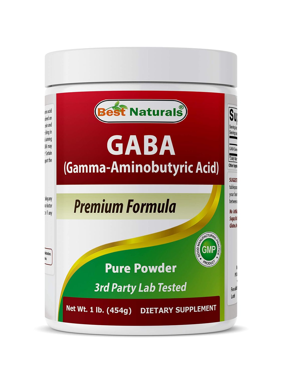 Best Naturals GABA Gamma Aminobutyric Acid Pure Powder 1 Pound