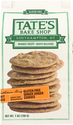 Tate&#39;s Bake Shop Ginger Zinger Cookies, Gluten Free, 7 Oz Pack of 6