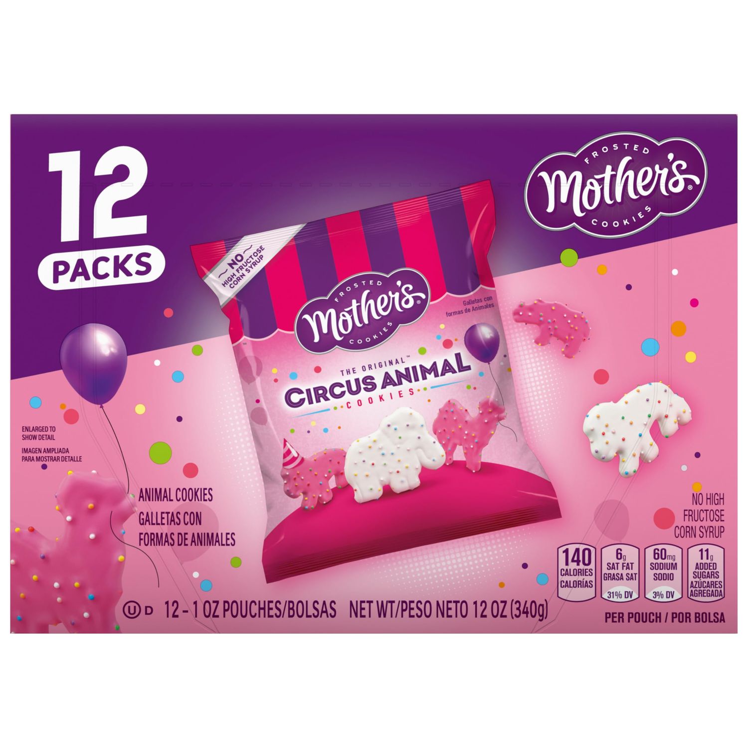 Mothers Cookies, Original Circus Animal, 12 oz Caddy 12 Count