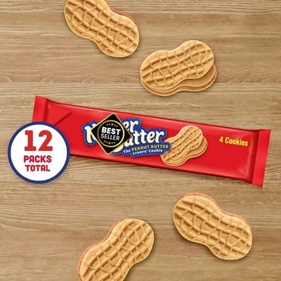 Nuter Butr Peanut Butter Sandwich Cookies 12 Pk. - Nuter Butr Cookies Individual Packs Deinum Trademark Spoon Included