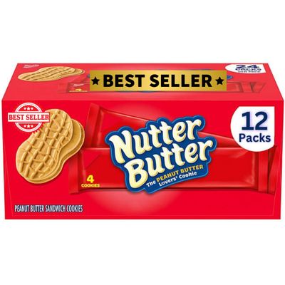 Nuter Butr Peanut Butter Sandwich Cookies 12 Pk. - Nuter Butr Cookies Individual Packs Deinum Trademark Spoon Included
