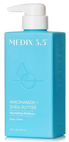 MEDIX Fragrance Free Niacinamide Face Moisturizer Shea Butter Cream For Face &amp; Body Lotion Anti Aging Skin Care Firming Cream For Wrinkles, Dark Spots, Large Pores, 15 Fl Oz
