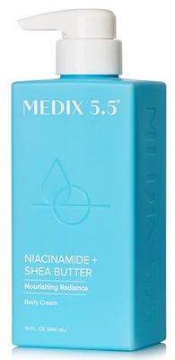 MEDIX Fragrance Free Niacinamide Face Moisturizer Shea Butter Cream For Face &amp; Body Lotion Anti Aging Skin Care Firming Cream For Wrinkles, Dark Spots, Large Pores, 15 Fl Oz