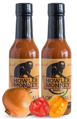 Howler Monkey - Sauce Original - Panamanian-Style Hot Sauce with Aji Chombo Peppers - Gluten-Free, No Carbs, Low Sodium - 5 oz 2-Pack