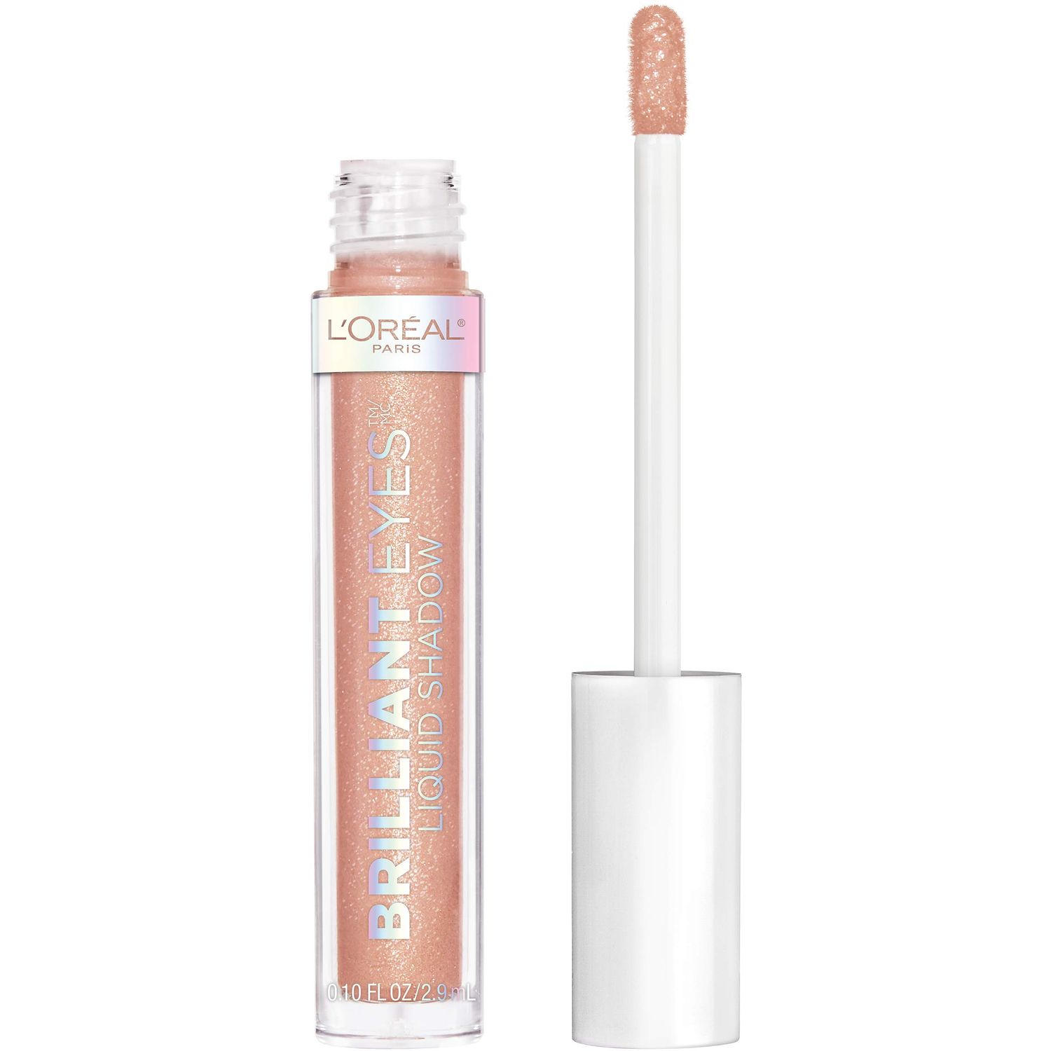 L&#39;Oreal Paris Brilliant Eyes Shimmer Liquid Eye Shadow, Longwearing Lasting Shimmer, Crease Resistant, Flake-Proof, Precision Applicator, Quick Dry, Non-Greasy, Rose Gem, 0.1 oz.