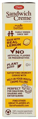 Dare Creme Cookies 10.2 ounce pack of 2 Lemon2