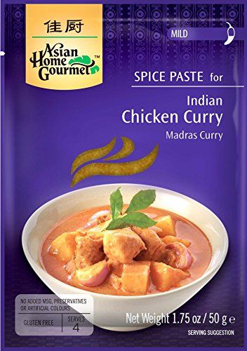 Asian Home Gourmet Indian Chicken Curry Spice Paste, 1.75oz. Pack of 3