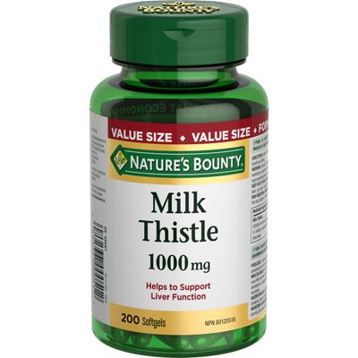 Nature&#39;s Bounty Milk Thistle Value Size, 200 Softgels