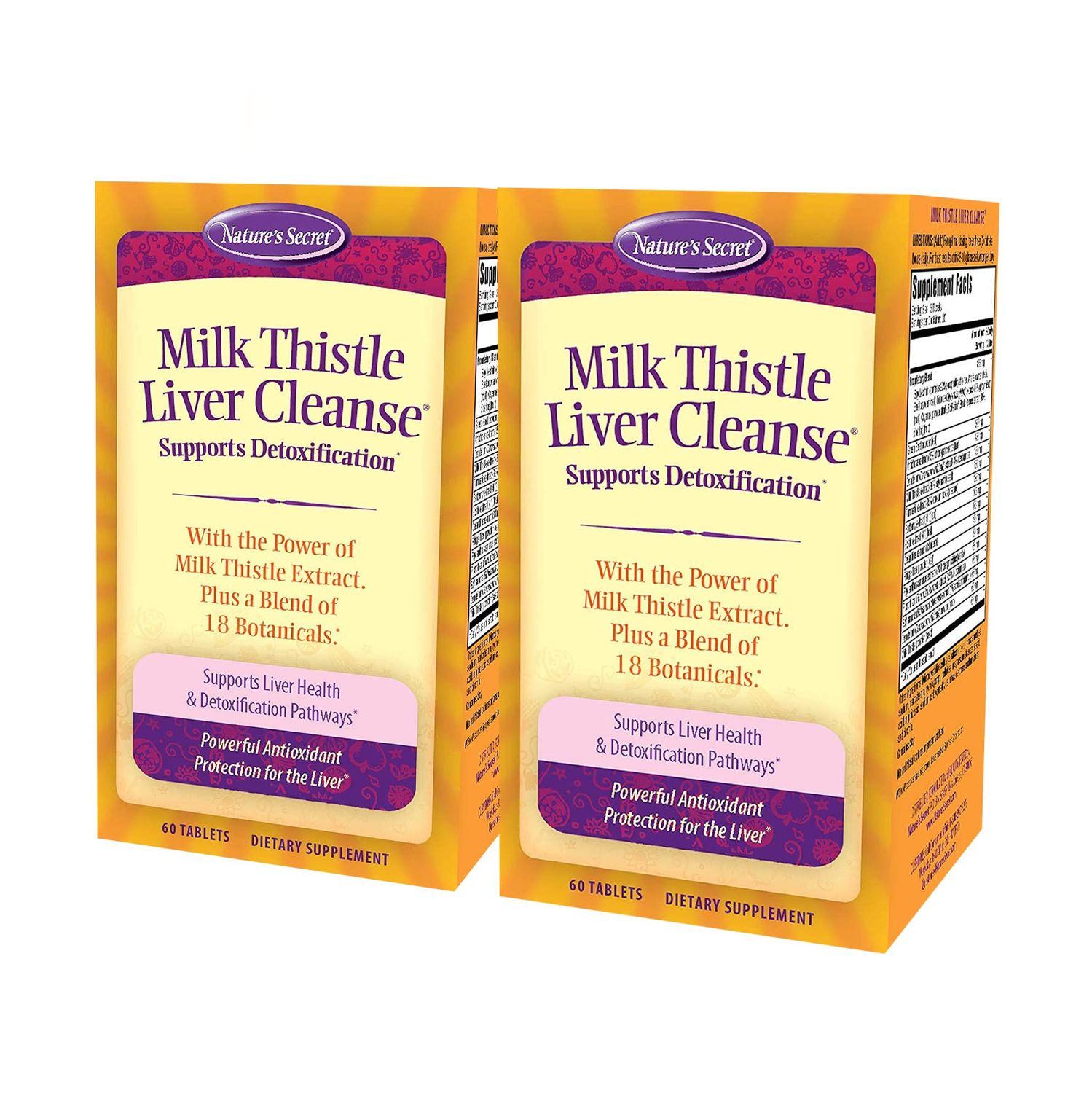 Nature&#39;s Secret Milk Thistle Liver Cleanse 60 Tablets Pack of 2