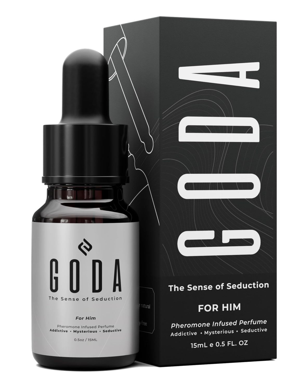 GODA Pheromone Cologne for Men Infused with Real Pheromones - Citrus and Lavender Scent - Sophisticated Fragrance for Confidence and Presence - Perfume for Men - 15ml0.50 fl oz
