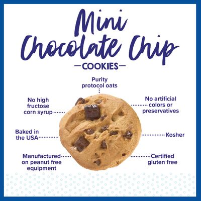 Goodie Girl Mini Chocolate Chip Cookie Snack Packs Peanut Free, Gluten Free, Egg Free, Dairy Free 90 Calories 10 Count