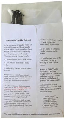 10 TEN Whole Grade A Prime Gourmet Bourbon Madagascar Vanilla Beans 56 by Vanilla Products USA 10 Count Pack of 1