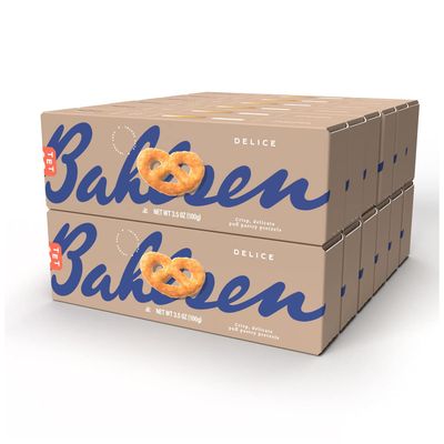 Bahlsen Delice Cookies 12 boxes - Sweet &amp; delicate, buttery puff pastry twists with light crispy layers - 3.5 oz boxes