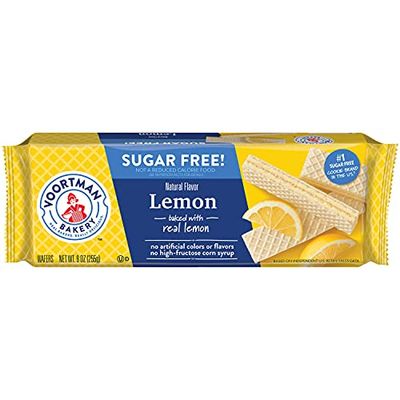 Voortman Bakery Sugar Free Lemon Wafers, 255g,9 Ounce Pack of 1
