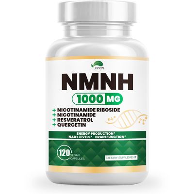 NMNHDihydronicotinamide Mononucleotide,NMNH Supplement 1000mg Pure Nicotinamide Mononucleotide,NAD High Purity Supplement Alternative,for Energy,Focus,Non-GMO, Gluten Free,120 Capsules