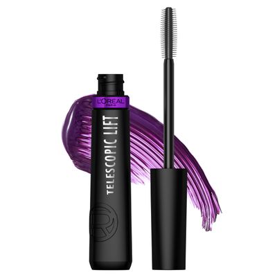 L&#39;Oreal Paris Telescopic Lift Colored Mascara, Lengthening and Volumizing Eye Makeup, Lash Lift with Up to 36HR Wear, Washable, Galactic Purple Mascara, 0.33 Fl Oz
