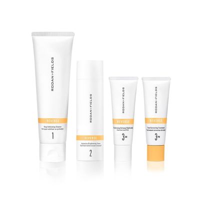Rodan Fields Reverse Regimen: Cleanser, Toner, Lotion SPF 50, &amp; Treatment Daily Moisturizer Contains Vitamin C &amp; Retinol Skincare Sets &amp; Kits Face Wash for Women Self Care