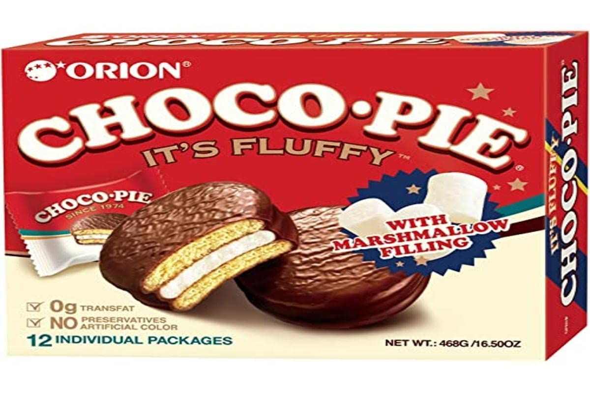 Orion Snack Pies Choco Pie, 1.23 Ounce Pack of 12