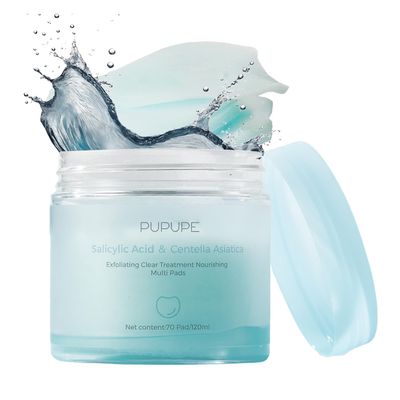 Salicylic Acid Pads-Daily Facial Cleansing Wipes,Centella Asiatica?Salicylic Acid,Soothing Skincare,Glycolic Acid Toner Pad For Acne Prone Skin,Exfoliating Pads for Face &amp; Back,Pore Reducing,70 Count