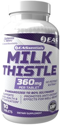 EAS Milk Thistle 360mg Supports Liver Health &amp; Detoxification Better Absorption with Cyclosome Delivery 90 Tablets