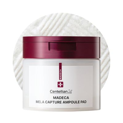 Centellian 24 Madeca Mela Capture Ampoule Pad Evening, 5.58fl oz 60 pcs - Highly Concentrated Ampoule Pads for Tone Correcting, Vegan, Korean Skin Care. Niacinamide, TECA, Madecassic Acid.