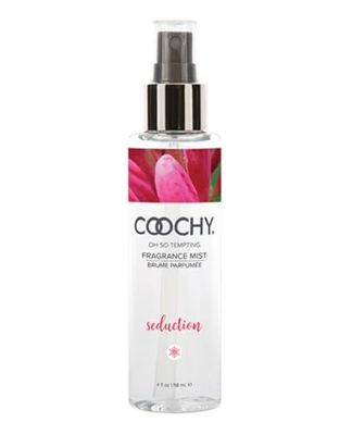 Coochy Fragrance Mist Body Spray - No Alcohol, Paraben-Free, Organic - Gentle, Refreshing Boost of Scent in Skin &amp; Hair - Infused wHonkeysuckle, Fruity Twist &amp; Honey - Seduction, 4floz118ml