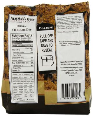 Newman's Own Organics Oatmeal Chocolate Chip Cookies, 7 oz