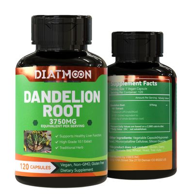 DDIATMOON Dandelion Root Supplement 3750mg, 100 Vegetarian, Non-GMO, Gluten Free, 240 Capsules, 8 Month Supply