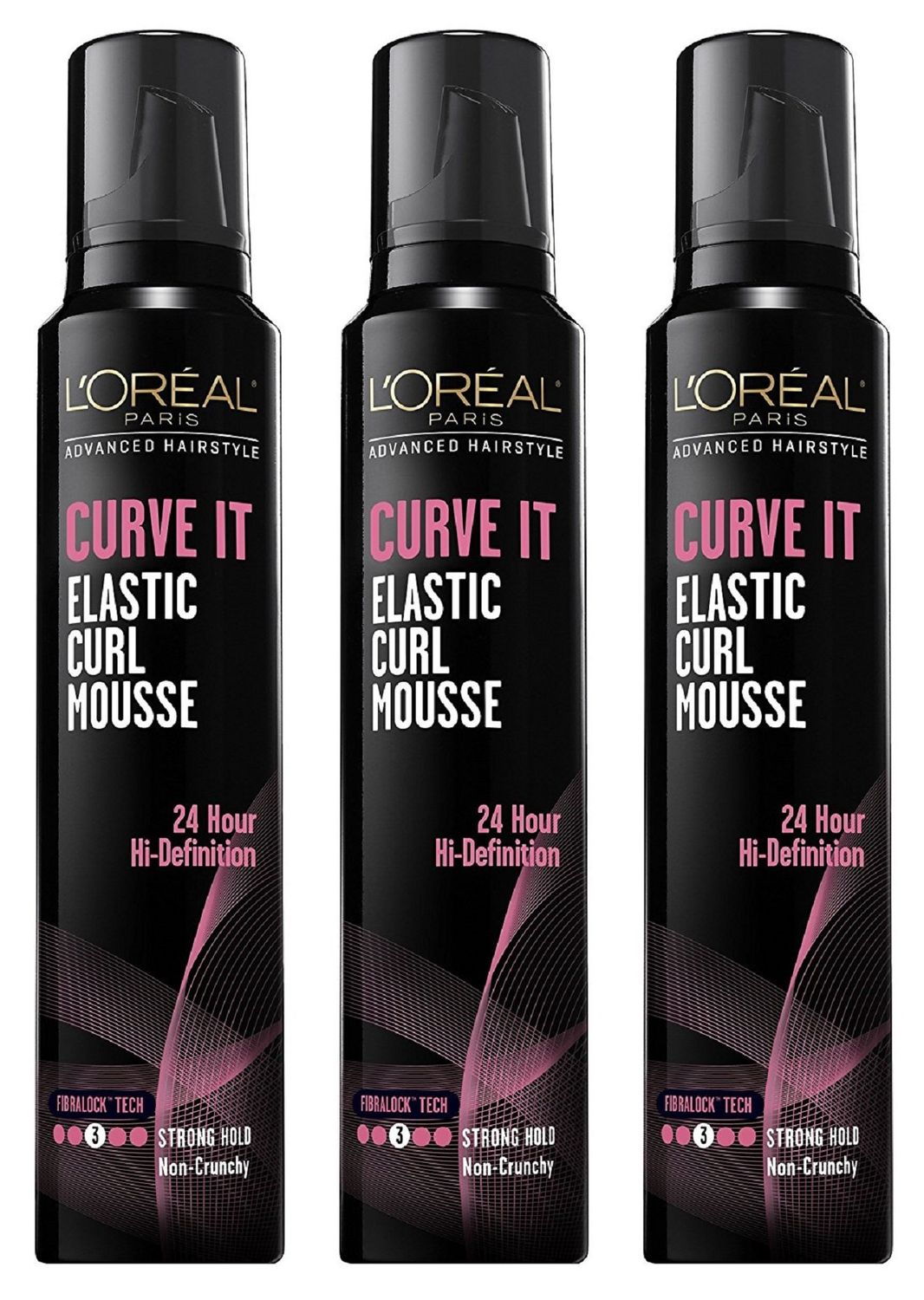 LOreal Paris Advances Hair Style Curve It Curl Mousse 8.3z Pack of 3