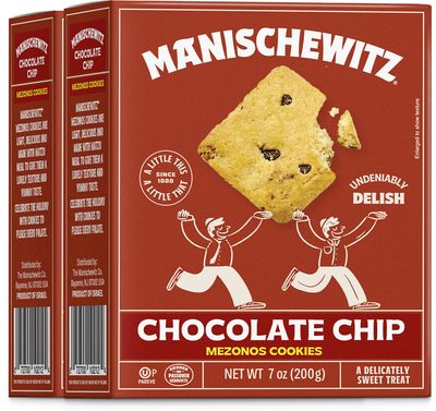 Manischewitz Passover Chocolate Chip Cookies, 2 Pack 7 oz Crunchy Texture Mezonos Passover Cookies Gebrokts Kosher for Passover