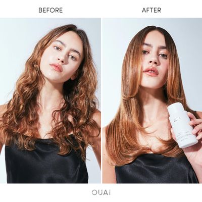 OUAI Hair Gloss - In-Shower Shiny Hair Treatment & Glaze with Frizz Control - Heat Protectant Infused with Hyaluronic Acid, Rice Water & Panthenol - Paraben, Phthalate & Sulfate Free 6 Oz