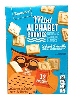 Benton&#39;s Mini Alphabet Cookies School Friendly Made in Nut Free Facility - set of 2