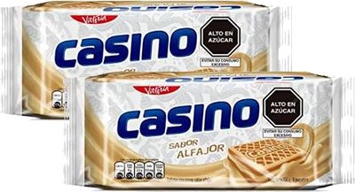 VICTORIA Casino Galletas Peruanas con Sabor TRES LECHES Crema 2 Pack Peruvian Casino TRES LECHES Cookies - 2 Pack