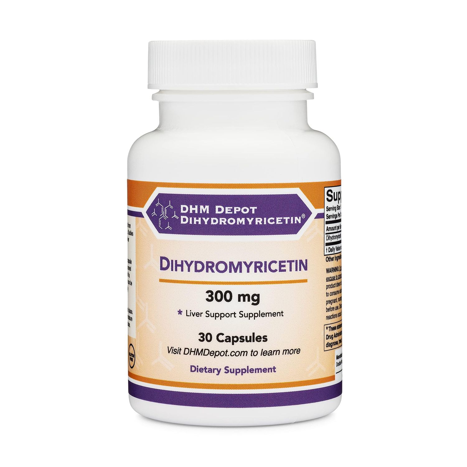 Dihydromyricetin DHM Hovenia Dulcis Extract Liver Support Supplement Naturally Obtained from The Oriental Raisin Tree 300mg, 30 Capsules