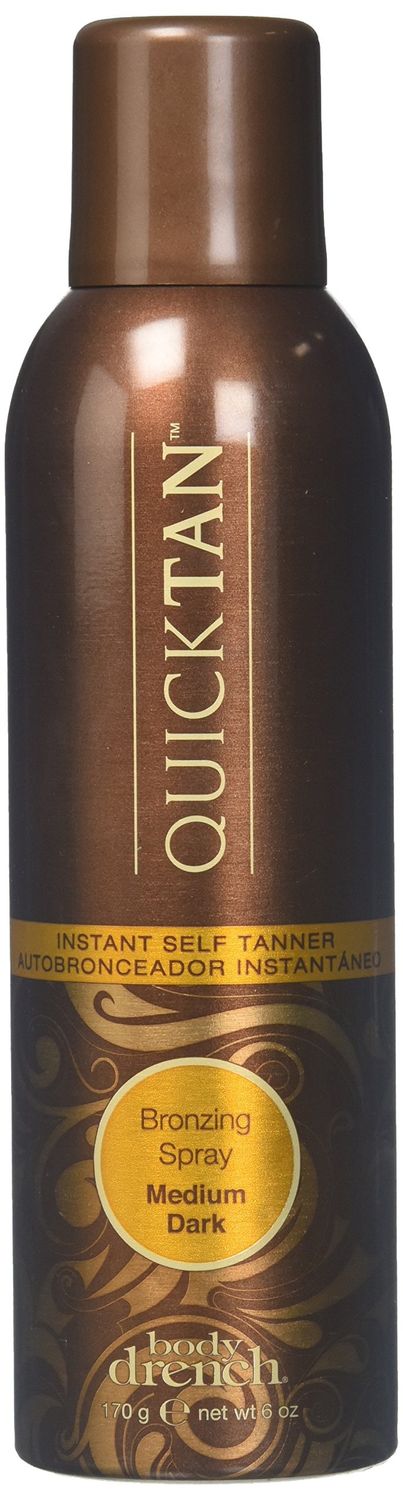 Body Drench QuickTan Bronzing Spray Instant Self Tanner, MediumDark, 6 Fl Oz Pack of 3