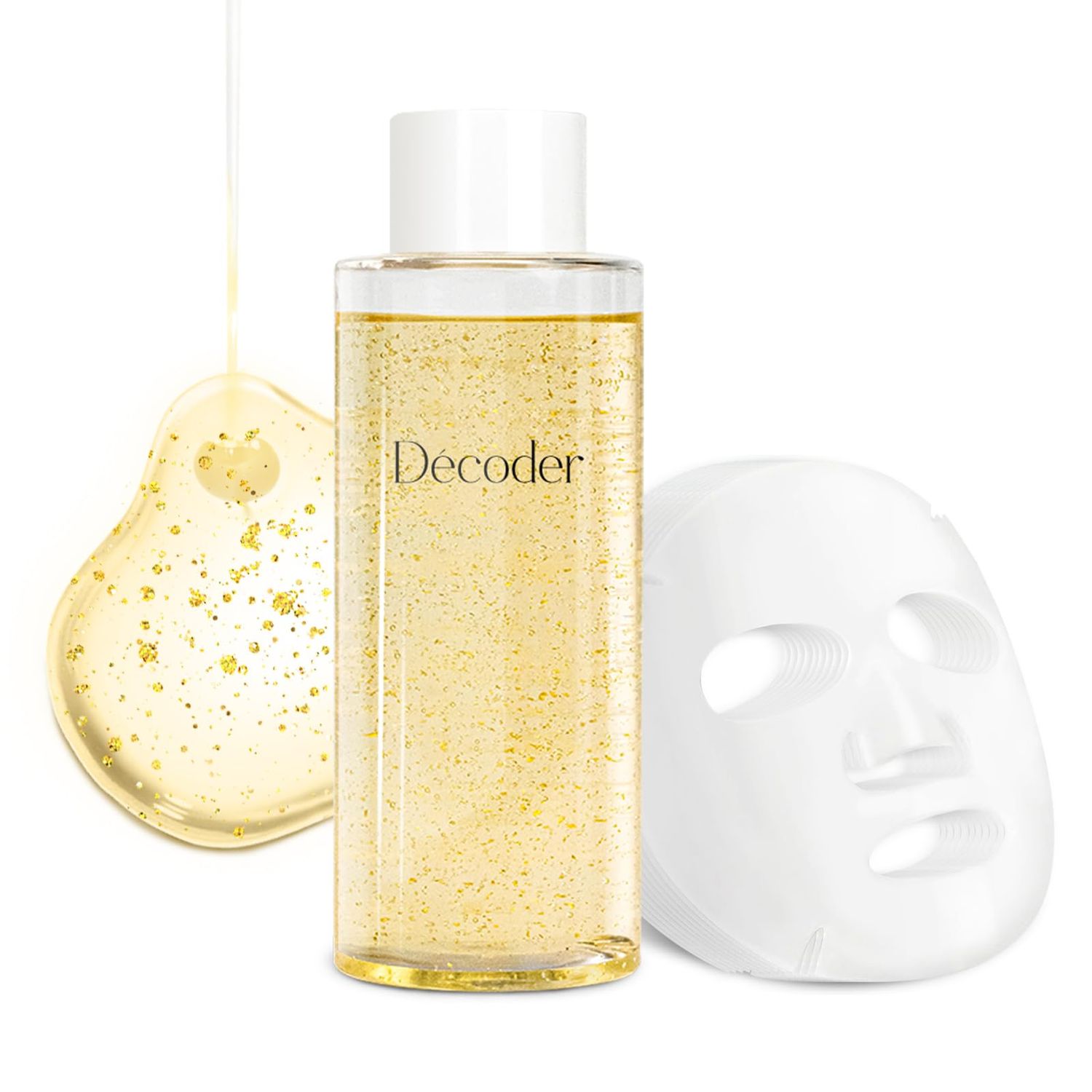 Decoder 24K Gold Brightening Face Toner, 10 High-Concentration Aloe Water, 2 Premium Rose Water, Centella and Niacinamide, Plus 10 Free Masks, Ideal for Sensitive Skin, Hydrating 13.76 Oz