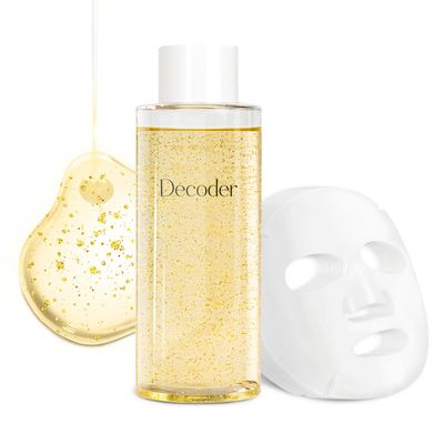 Decoder 24K Gold Brightening Face Toner, 10 High-Concentration Aloe Water, 2 Premium Rose Water, Centella and Niacinamide, Plus 10 Free Masks, Ideal for Sensitive Skin, Hydrating 13.76 Oz
