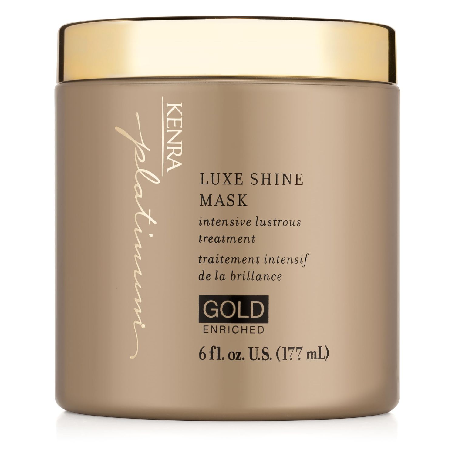 Kenra Platinum Luxe Shine Mask Shine-Enhancing Intensive Conditioning Mask Increases slip, Smoothness &amp; Improves Manageability Experience 2x Stronger Hair 72 hour humidity protection 6 oz