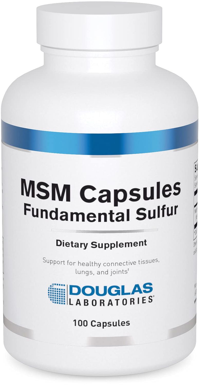Douglas Laboratories MSM Capsules Fundamental Sulfur Supports Joint, Connective Tissue, Hair, Skin, and Liver Health 100 Capsules