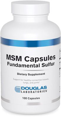 Douglas Laboratories MSM Capsules Fundamental Sulfur Supports Joint, Connective Tissue, Hair, Skin, and Liver Health 100 Capsules