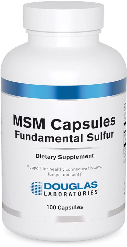 Douglas Laboratories MSM Capsules Fundamental Sulfur Supports Joint, Connective Tissue, Hair, Skin, and Liver Health 100 Capsules