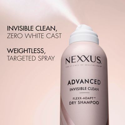 Nexxus Advanced Invisible Clean Dry Shampoo for Instant Oil Control &amp; 72-Hour Freshness with Flexx-Adapt Technology 5 oz