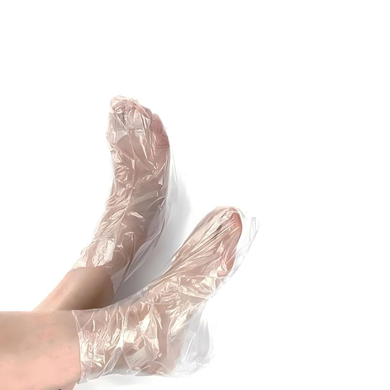JIASAI 100Pcs 50 Pairs Disposable foot film cover, Paraffin Bath Liners for Foot,anti cracking plastic bag, household cling film, trial shoe, foot cover, sock cover,Wax thera-py Foot Bags