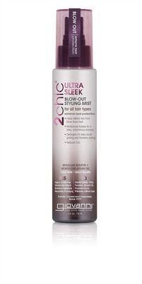 GIOVANNI 2chic Ultra-Sleek Blow Out Styling Mist Spray, 4 oz. - Moroccan Argan Oil &amp; Keratin, Heat Protection Formula, Color Safe, Paraben Free