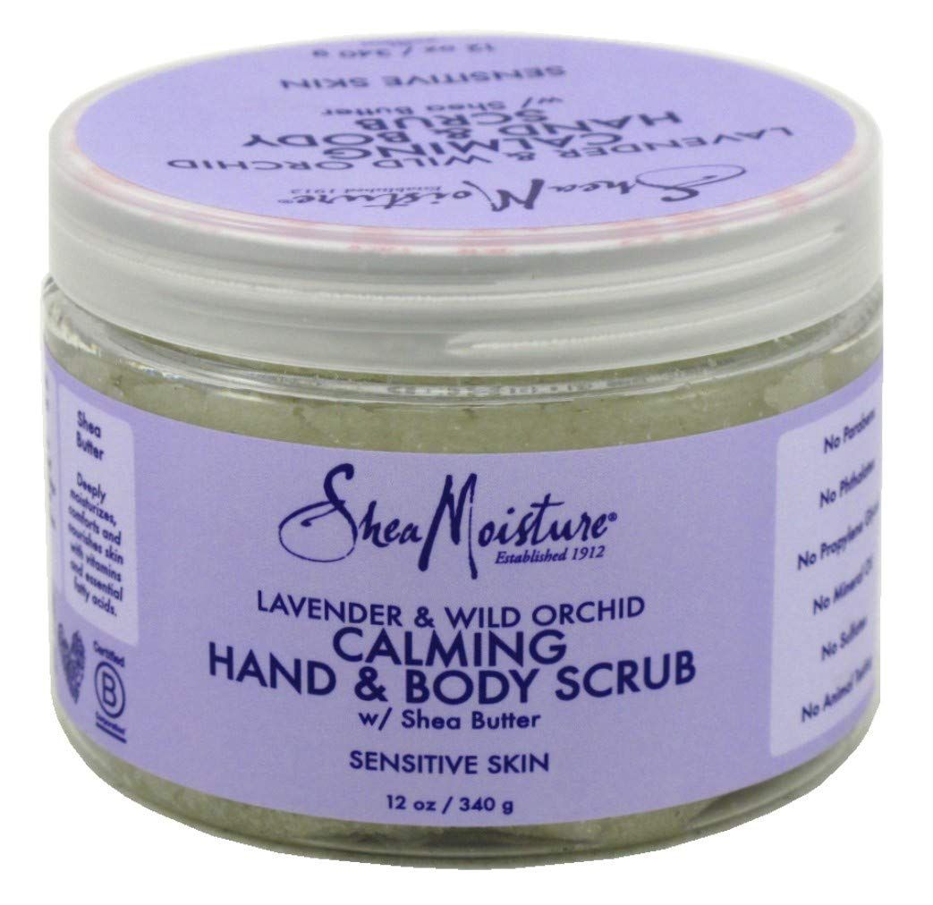 Shea Moisture Lavender &amp; Wild Orchid Hand &amp; Body Scrub 12 Ounce Pack of 3