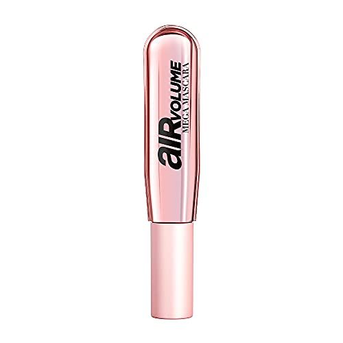 L&#39;Oreal Paris Makeup Air Volume Mega Mascara, Lightweight &amp; Long-lasting Volumizing Mascara for Voluminous Eyelashes, Washable Black, 0.3 Fl Oz