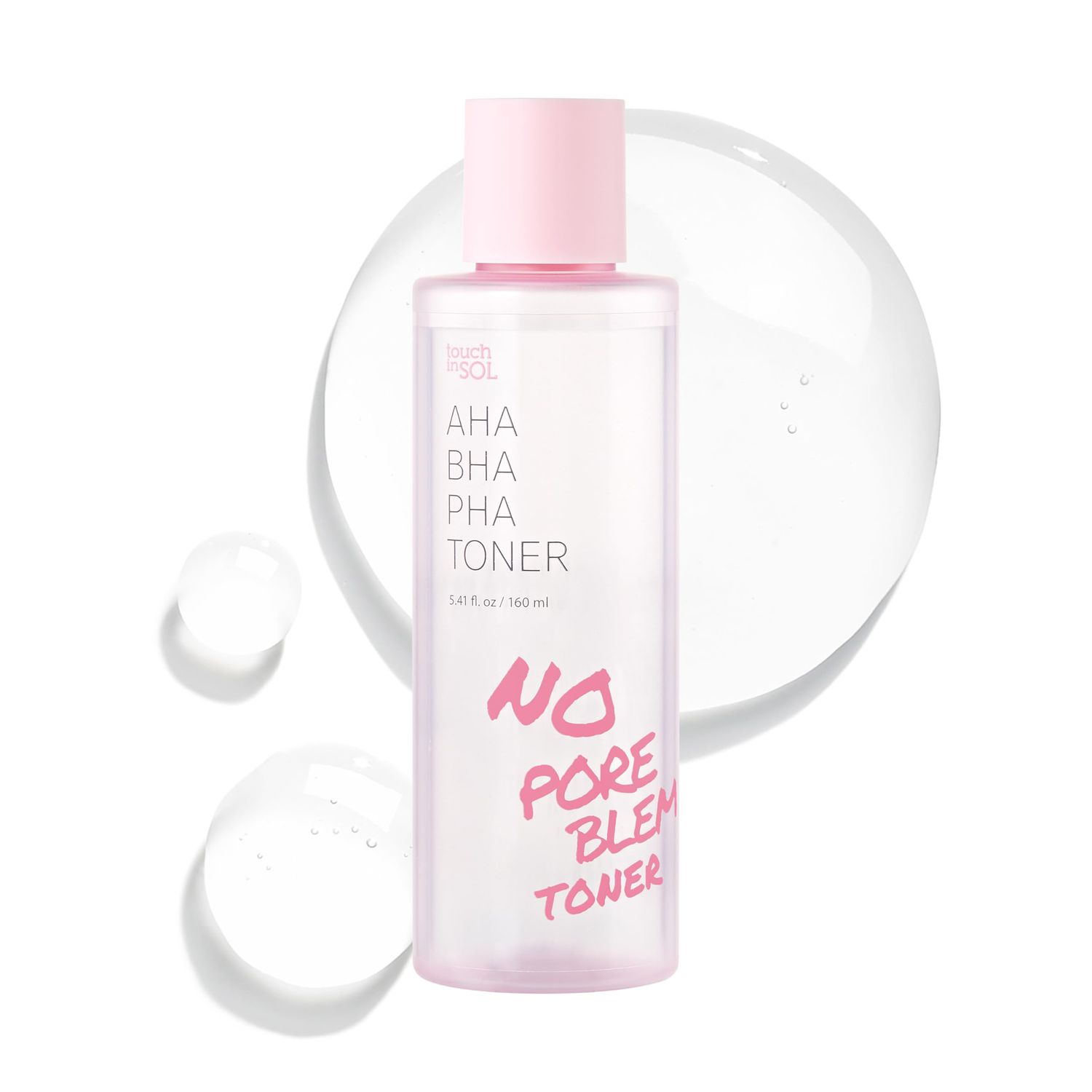TOUCH IN SOL No Poreblem AHA BHA PHA Toner - Glycolic &amp; Salicylic Acid Liquid Exfoliator - Makeup Prep &amp; Pore Cleanser - Exfoliate, Soothe &amp; Refresh Skin for Brighter Complexion